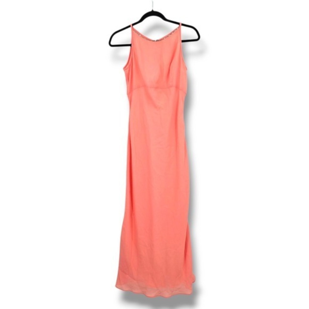 Jessica McClintock Gunne Sax Maxi Dress Rhinestone Trim Formal‎ Gown Party Dress